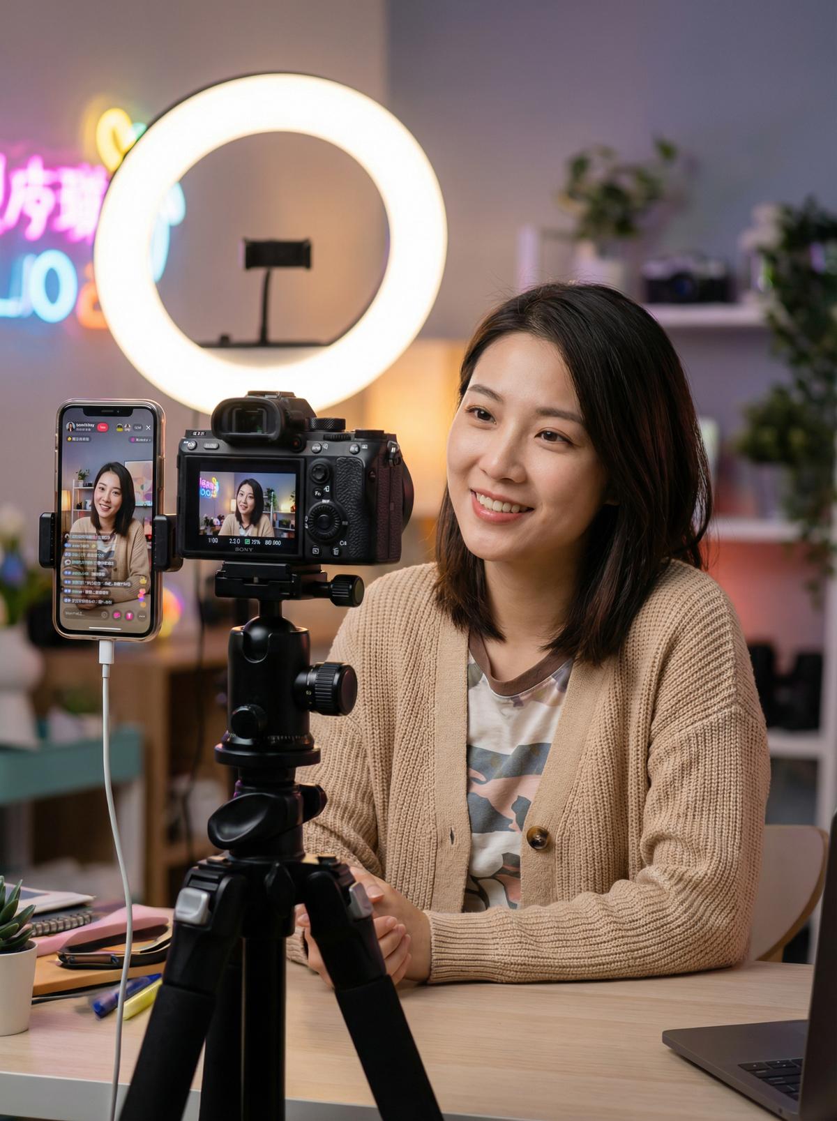 抖音风视频-美女主播直播视频